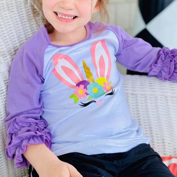 Bunny Ruffle Raglan Shirt - Picture 3 of 3